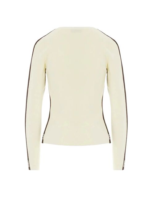 Viscose knit with shiny bands ELISABETTA FRANCHI | sweaters | MK03S56E2EG2